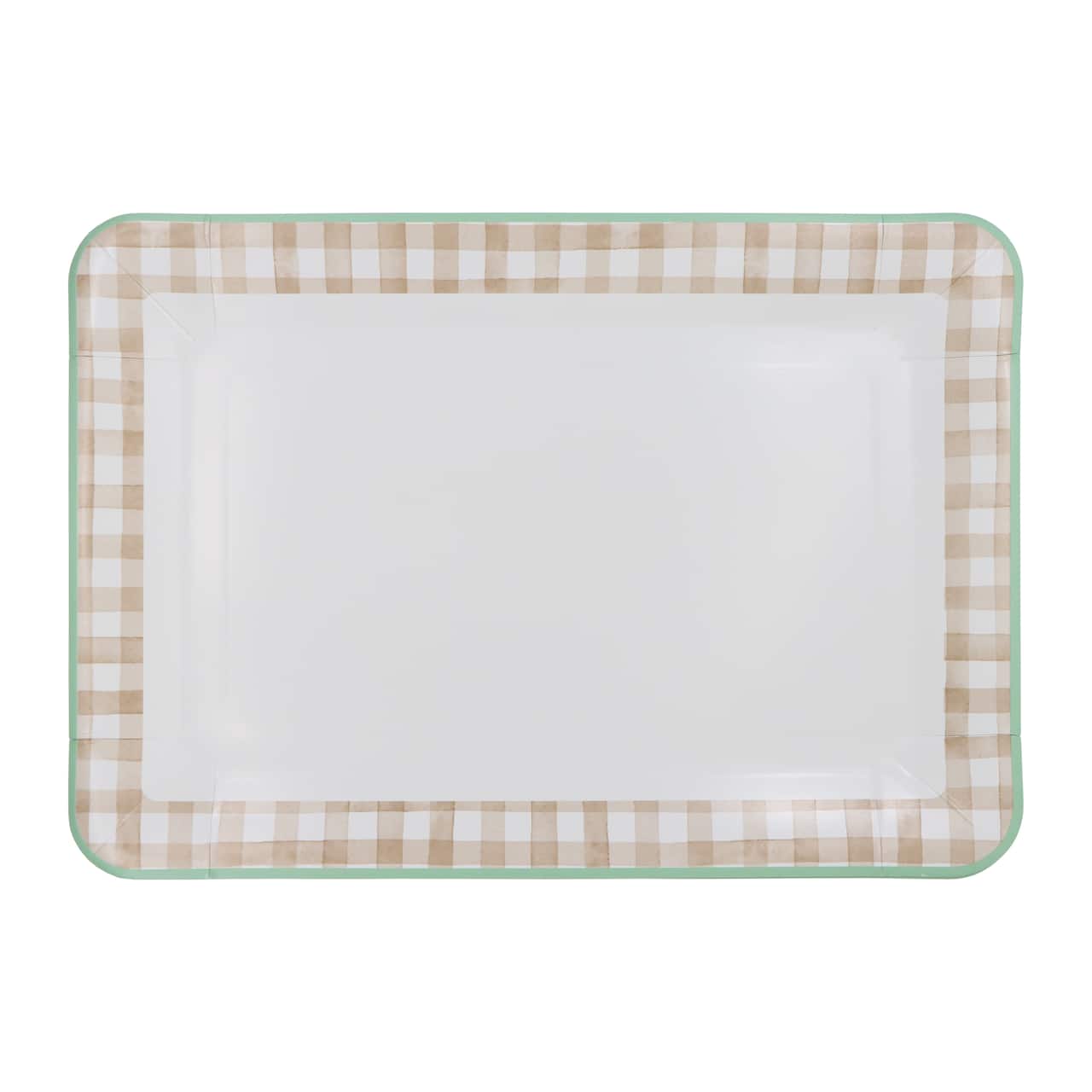9" x 13" Brown & White Gingham Paper Trays, 2ct. by Celebrate It™